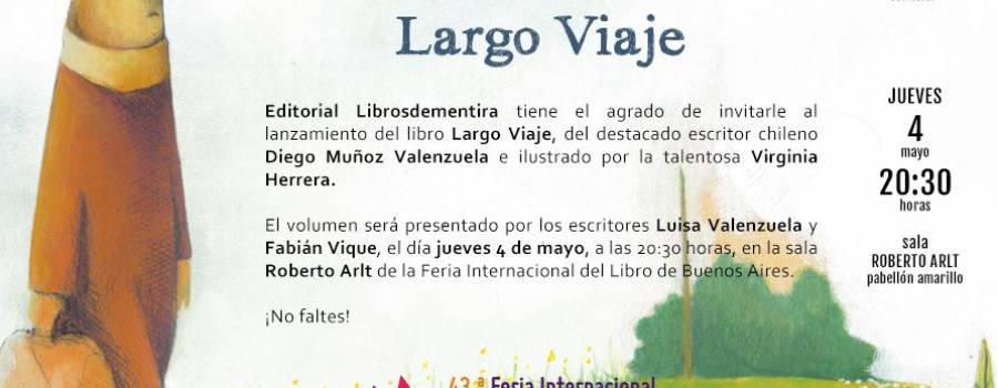 FERIA DEL LIBRO: Luisa presentará el libro de Diego Muñoz Valenzuela